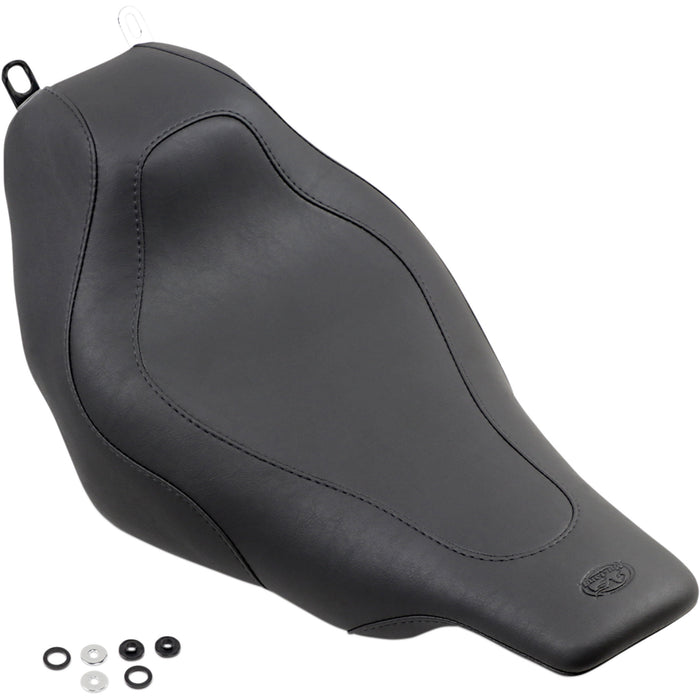 MUSTANG 0801-0438 76457 Tripper™ Solo Seat - without Backrest - Stitched - Black - FLT