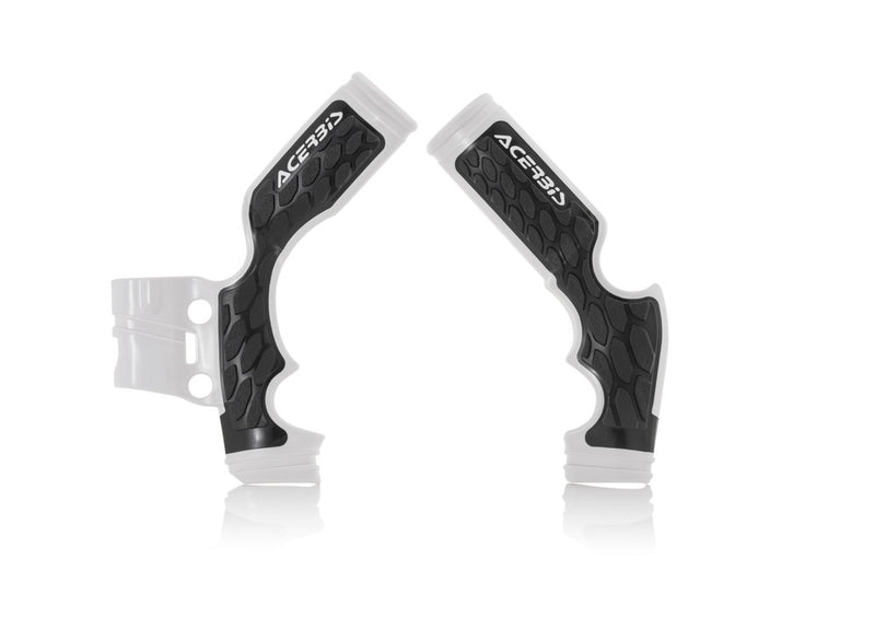 Acerbis X Grip Frame Guard White Black - 2688760001 For Husqvarna TC 65 2017-2023 | KTM SX 65 2014-2023
