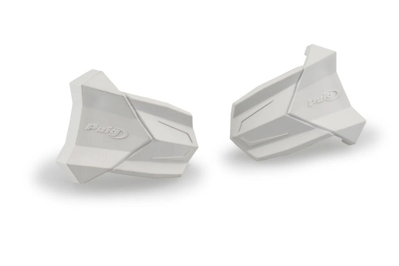 Puig Hi-tech Parts 561-3148W 3148B RUBBER END REPLACEMENT FRAME SLIDER R19 PAIR WHITE