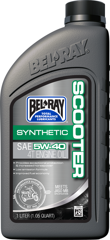 Bel-ray 840-1639 303063150160 SCOOTER SYNTHETIC ENGINE OIL 4T 5W40 1L