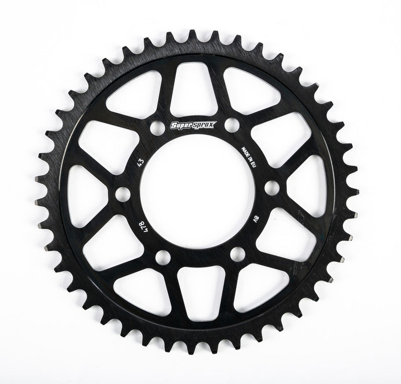 Supersprox 109-47843 RFA-478-43-BLK REAR EDGE SPROCKET STEEL 43T-520 BLK KAW/POL