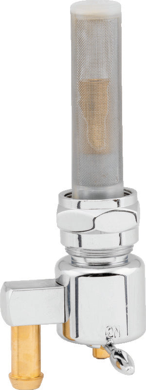Bikers Choice 489637 Chrome Round Petcock 22MM Down Outlet - Photo - Primary