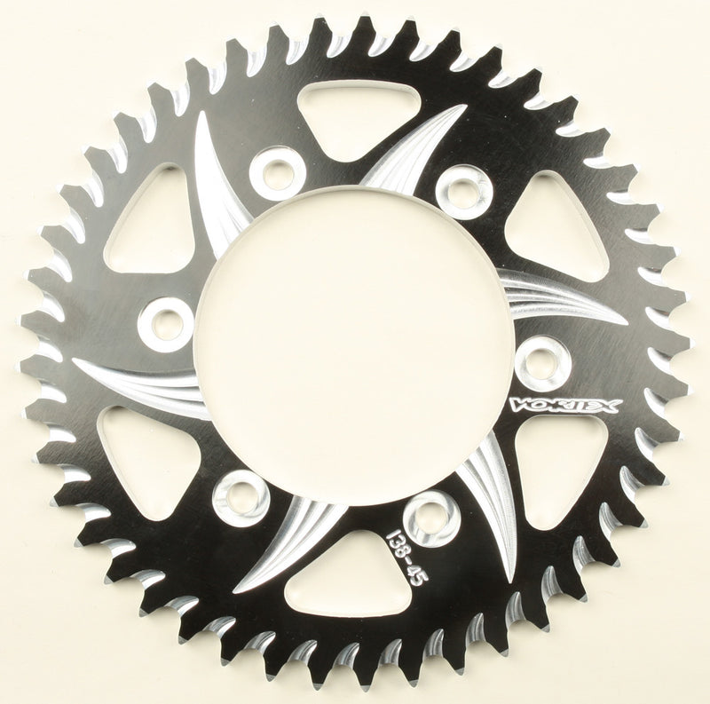 Vortex Rear CAT5 Sprocket Aluminum 45T-530 Black - 438ZK-45 Suzuki 1000 2009-2014