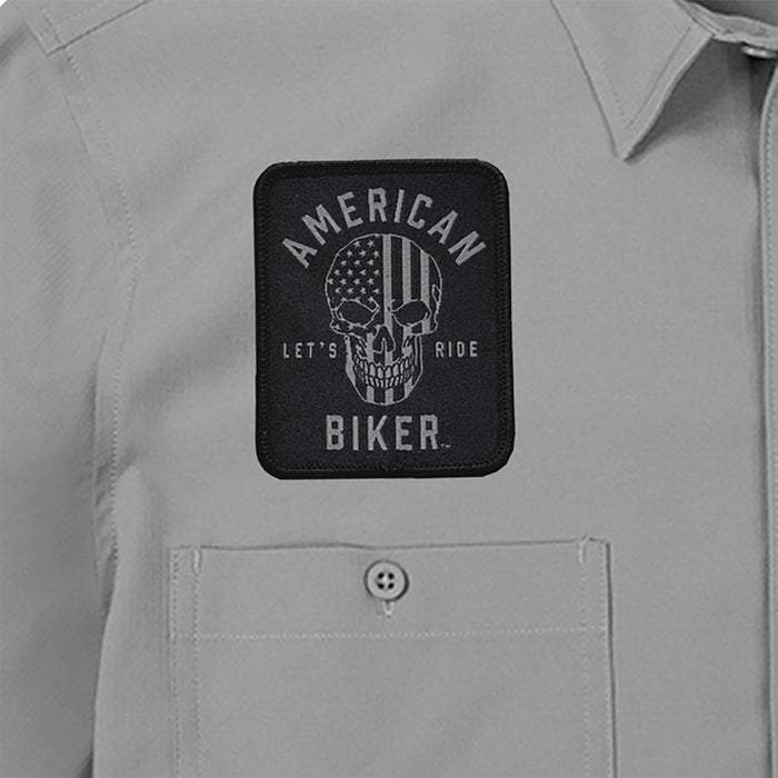AMERICAN BIKER 3040-3403 ABBSAM11ST74GYXR Biker Sam Lightweight Shirt gray/black - xl
