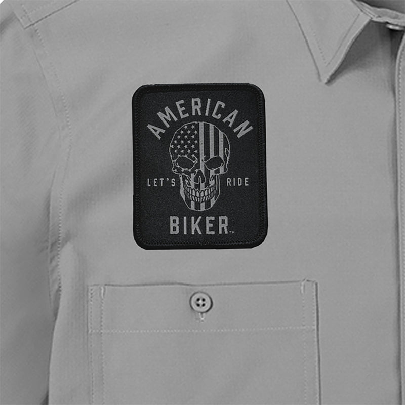 AMERICAN BIKER 3040-3404 ABBSAM11ST74GY2R Biker Sam Lightweight Shirt gray/black - 2xl