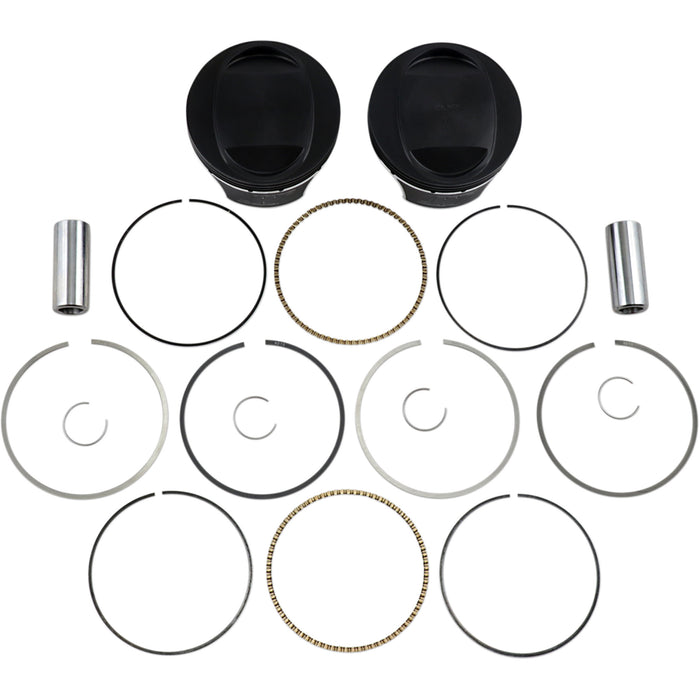 WISECO 0910-2001 K2793 High-Performance Forged Piston Kit Piston Kit - 3.885" - 103 Cubic Inch | 96 Cubic Inch Bored to 103 Cubic Inch - Twin Cam