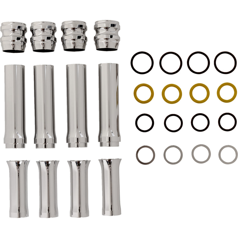 Arlen Ness 10 Gauge Pushrod Tube Covers - 03-642 For Harley Motorcycles 2017-2026