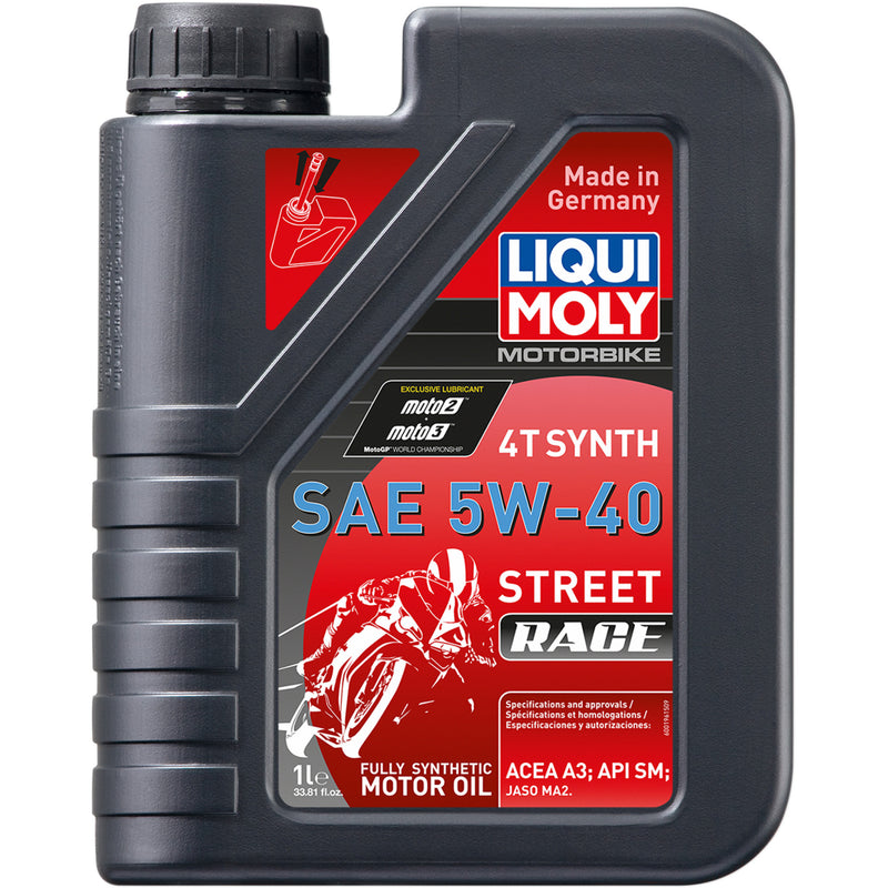 LIQUI MOLY 3601-0667 20074 Street Race Synthetic 4T Engine Oil Street Race Synthetic 4T Oil - 5W-40 - 1L