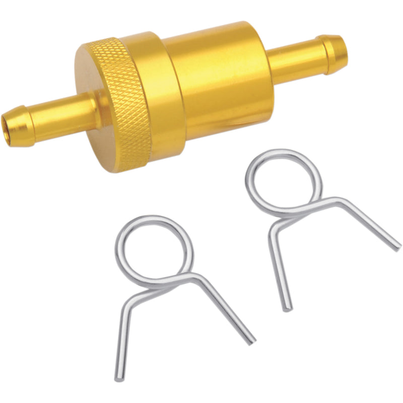 EMGO 14-34434 14-34434 Anodized Aluminum Fuel Filter gold - 5/16"