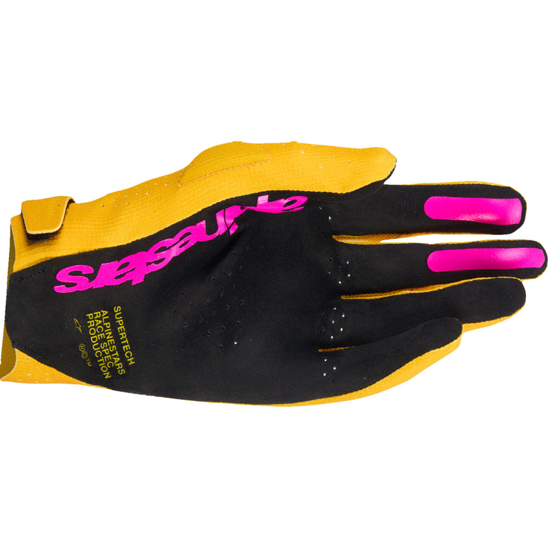 ALPINESTARS Supertech MX Gloves Gold/Black/Fluo - Pink