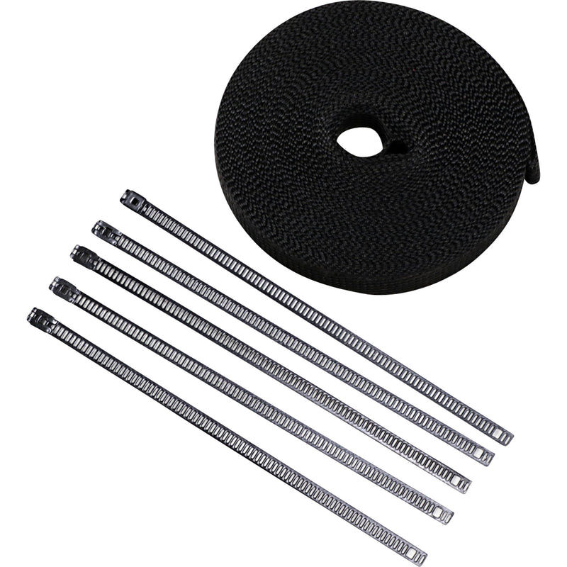 CYCLE PERFORMANCE PROD. 1861-1413 CPP/9244 Lava Rock Exhaust Wrap Kit metallic black - 1" x 50'
