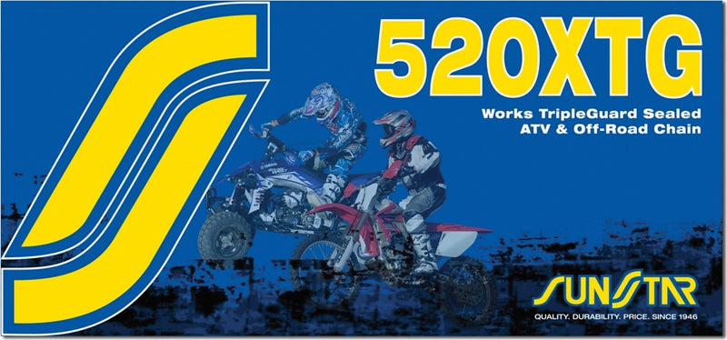 Sunstar Sprockets Chain XTG Works Sealed 520X120 NAT GLD - SS520XTG-120 For Husaberg Dirt Bikes 1992-2014 | Beta Dirt Bikes 2008-2017