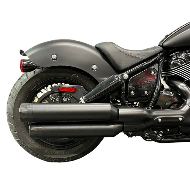 Tab Performance Indian Chief 3.5" Black Tip Compatible Exhaust Pipes '22 & Up 3.5" Chrome Billet Aluminum Twist - 231-2290-C-Z For Indian 2022-2024