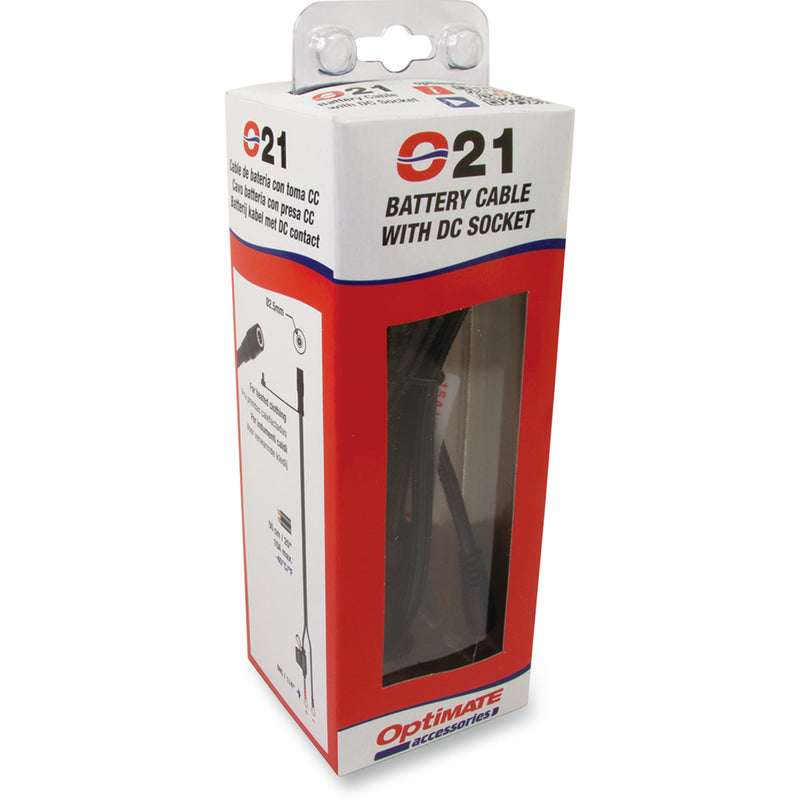 TECMATE 3807-0325 O-21 Battery Lead to 2.5 mm barrel adapter