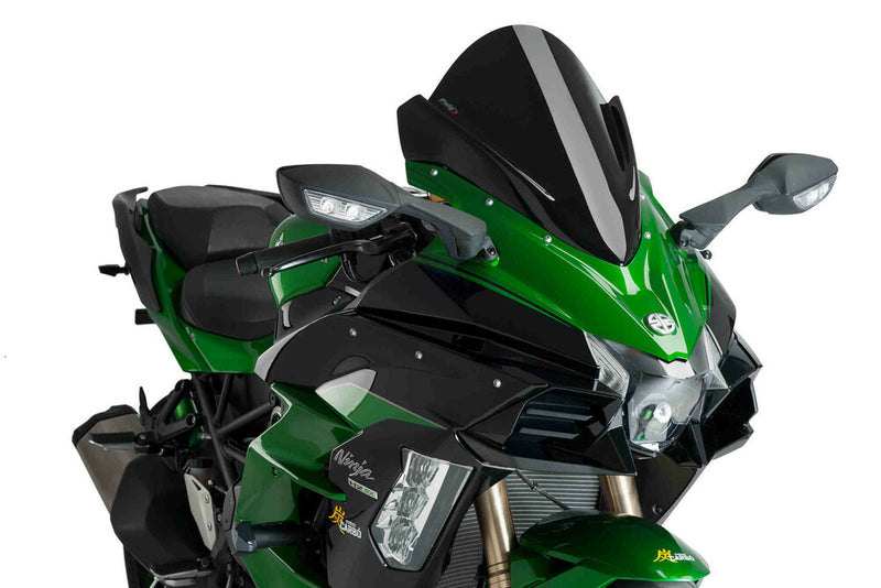 Puig Hi-Tech Parts Windscreen Z-Racing Black - 9704N Kawasaki Ninja / Ninja + 2018-2022