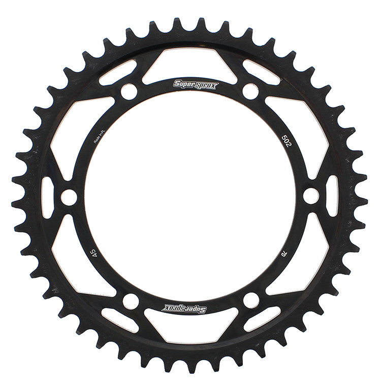 Supersprox Rear Sprocket Steel 45T-530 Black - RFE-502-45-BLK Kawasaki Ninja / 1100A Ninja / 1100 1990-2001
