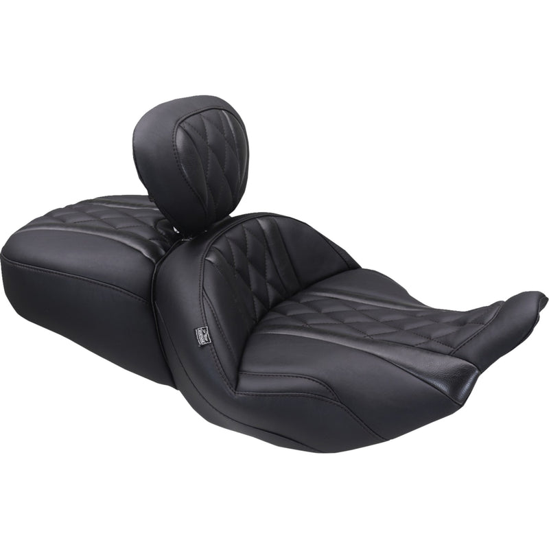 Mustang Deluxe Driver Backrest - 89460 For Harley Touring 2023-2026
