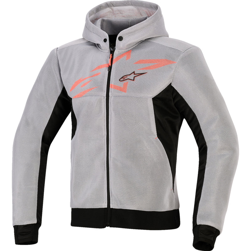 ALPINESTARS Chrome Super Airflow Hoodie Black/Mid - Gray/Red Fluo