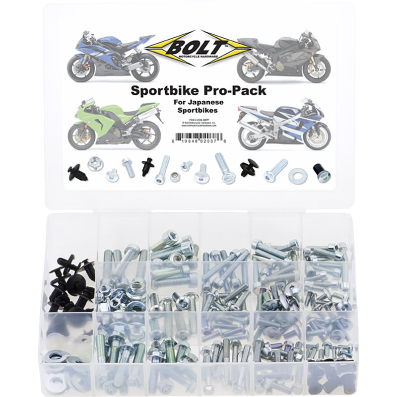 BOLT 2401-0590 2006-SBPP Sportbike Pro Pack 250-piece