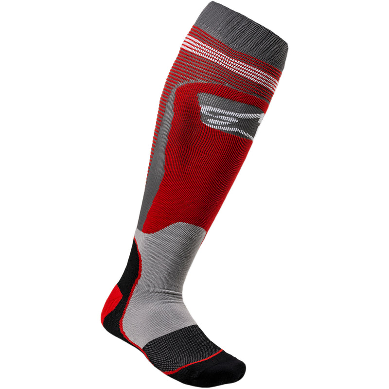 ALPINESTARS 3431-0528 4701820-318-SM MX Plus 1 Socks red/gray - small/medium