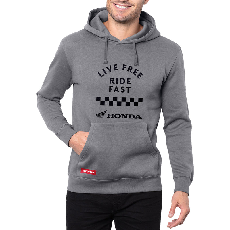 HONDA APPAREL Live Free Ride Fast Hoodie Gray