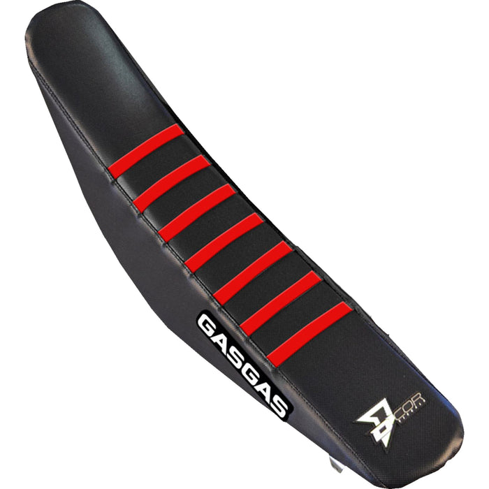 D'COR VISUALS 0821-3645 30-65-102 Seat Cover black/red ribs - gas gas mc '23-'25