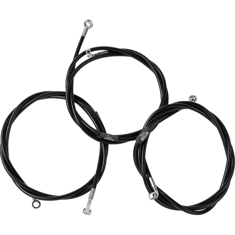 LA Choppers Brake Line Kit Black - LA-8059B08B For Harley Touring 2023-2026