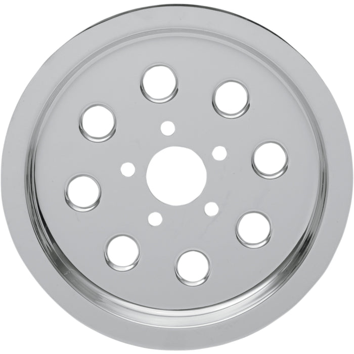 DRAG SPECIALTIES Chrome Outer Rear Pulley Insert — Tooth - '84-'99 Big Twin