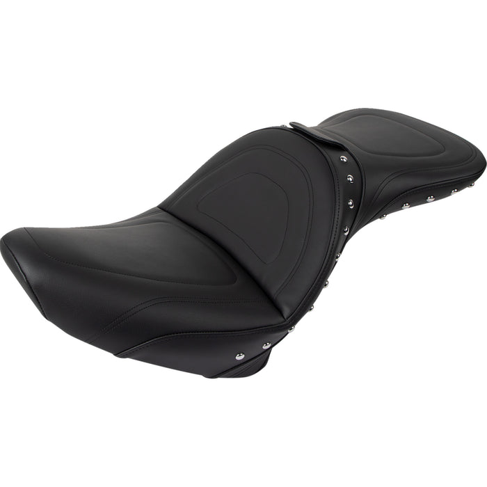 SADDLEMEN 0802-0212 8802J Explorer Special Seat — Includes Backrest - Explorer Special Studded Seat - Backrest - Softail