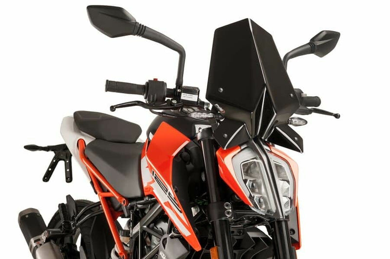 Puig Hi-Tech Parts Windscreen Racing Black - 9514N KTM 390 Duke 2017-2023