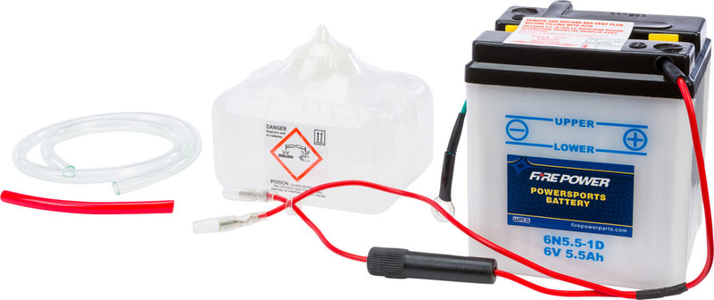 Fire Power Battery W Acid 6V - 6N5.5-1D Honda Trail / Motorsport / ST90K Trailsport 1969-1979
