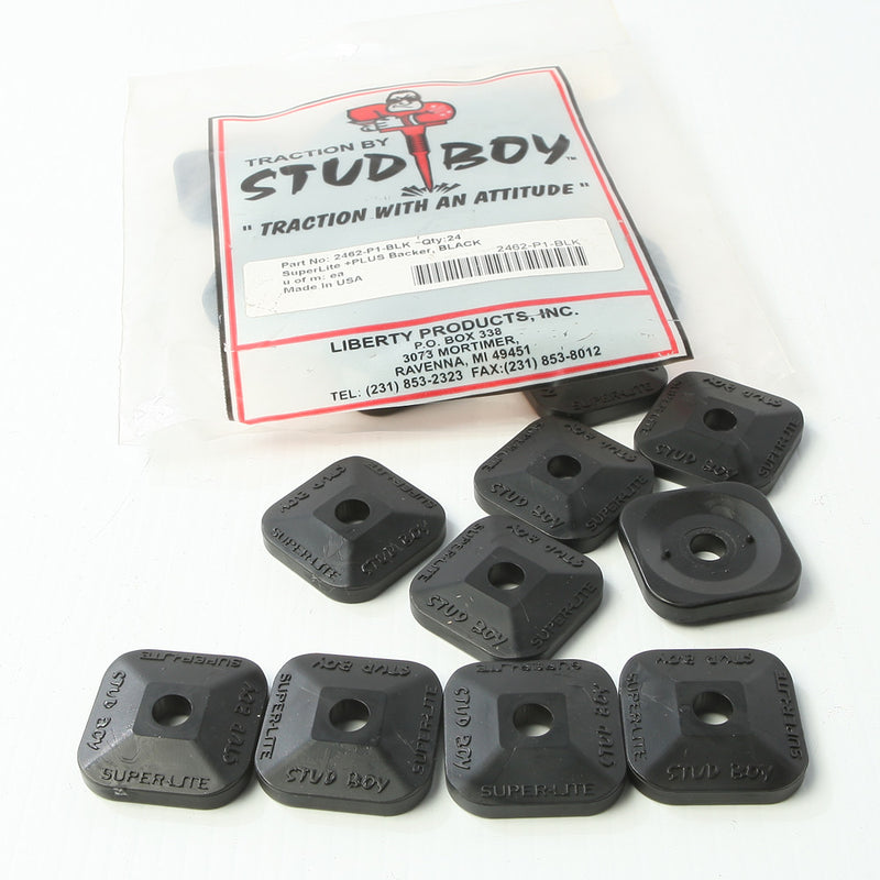 Stud Boy 18-3390-24 2462-P1-BLK SUPER-LITE PLUS BACKERS BLACK 24/PK