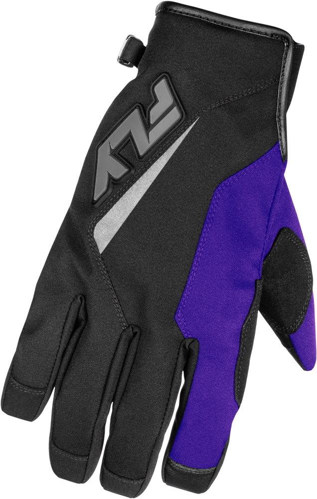 Fly Racing 371-057M 371-057M TITLE GLOVES BLACK/PURPLE/GREY MD