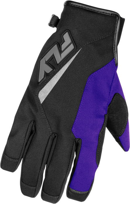 Fly Racing 371-0573X 371-0573X TITLE GLOVES BLACK/PURPLE/GREY 3X