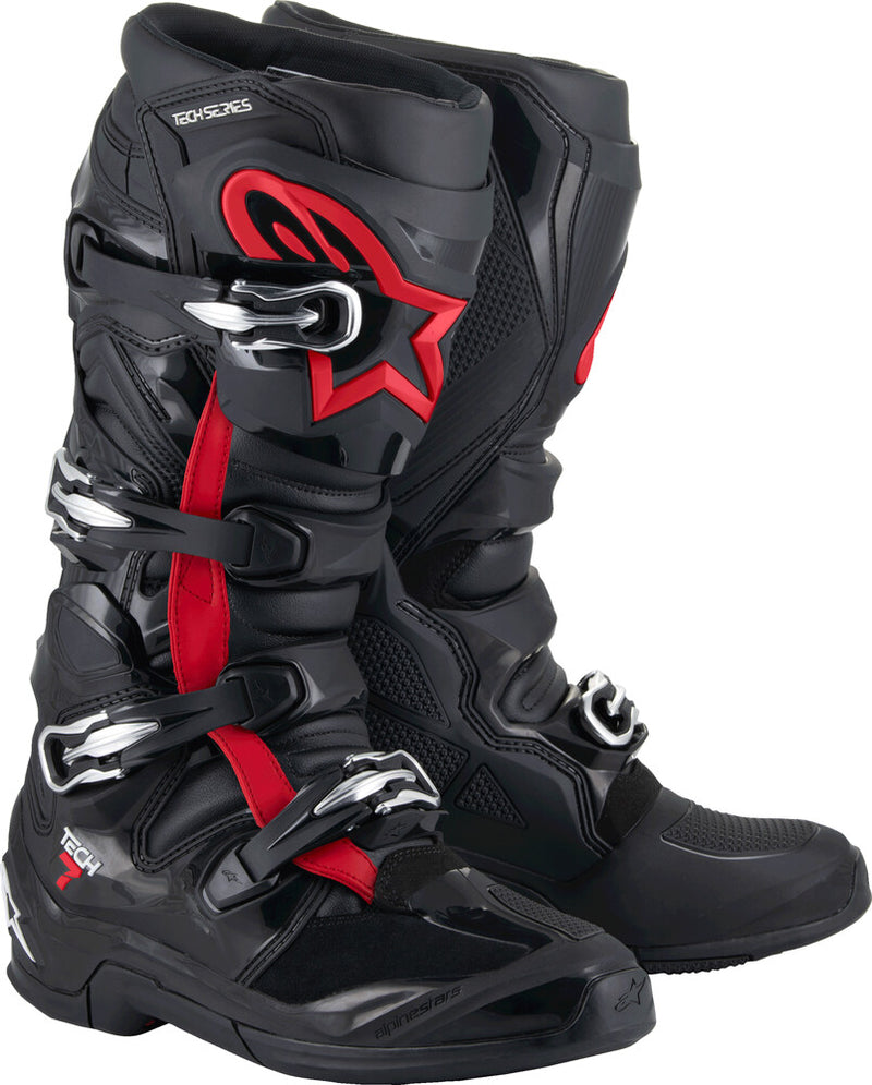 Alpinestars 482-0004114 2012025-1030-14 TECH 7 BOOTS BLACK/RED FLUO 14
