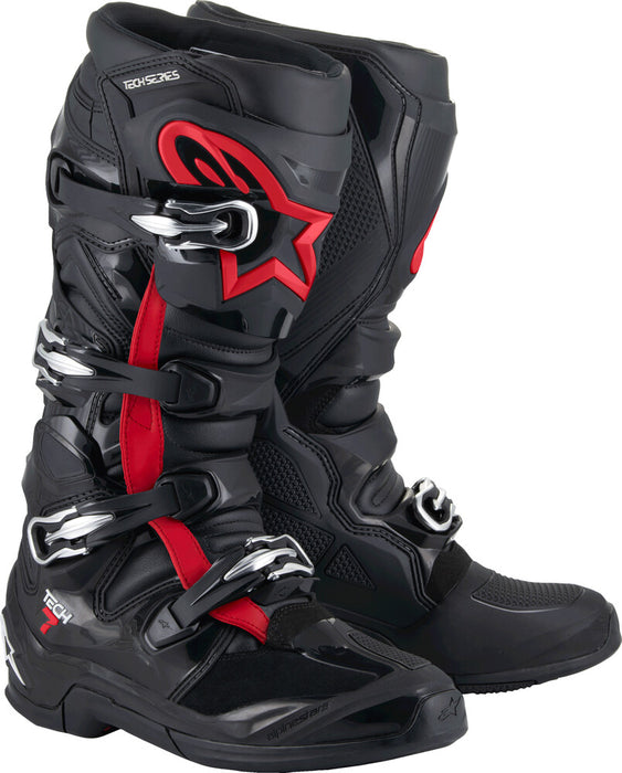 Alpinestars 482-0004114 2012025-1030-14 TECH 7 BOOTS BLACK/RED FLUO 14