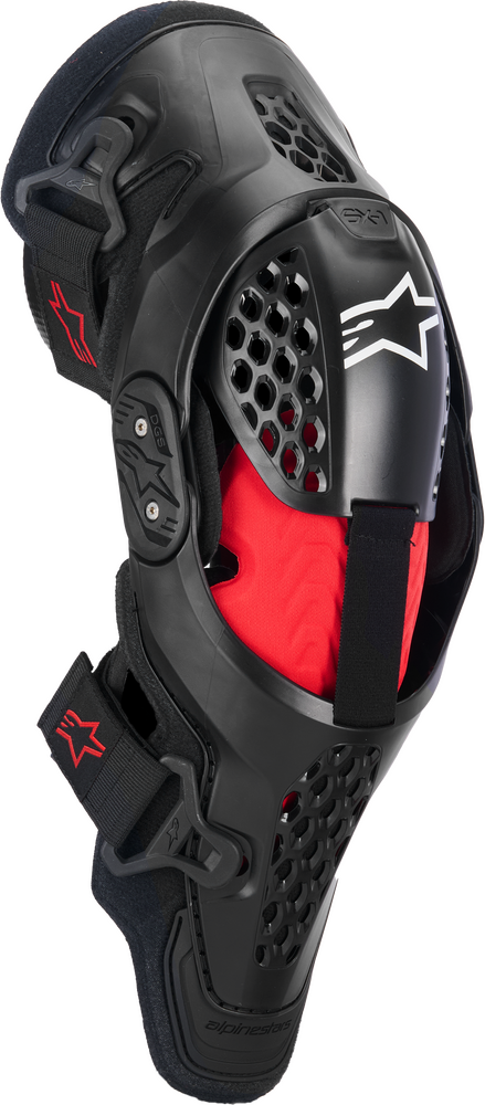 Alpinestars 482-00175S 6500326-1498-S/M SX-1 PLASMA KNEE PROTECTOR BLK/RED/COOL GRY SM/MD
