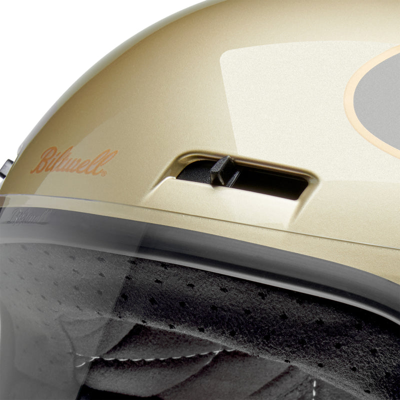 BILTWELL Gringo SV Helmet Tracker - Gloss Metallic Champagne/Charcoal