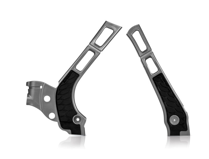 Acerbis 2464741015 21-24 Fantic Xe/xx/ 05-24 Yamaha YZ125/250/YZ125X/YZ250XFrame Guard X Grip - Silver/ Black - Photo - Primary
