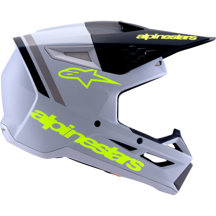 ALPINESTARS SM3 Radium Helmet - Matte Gray/Black/Yellow Fluo