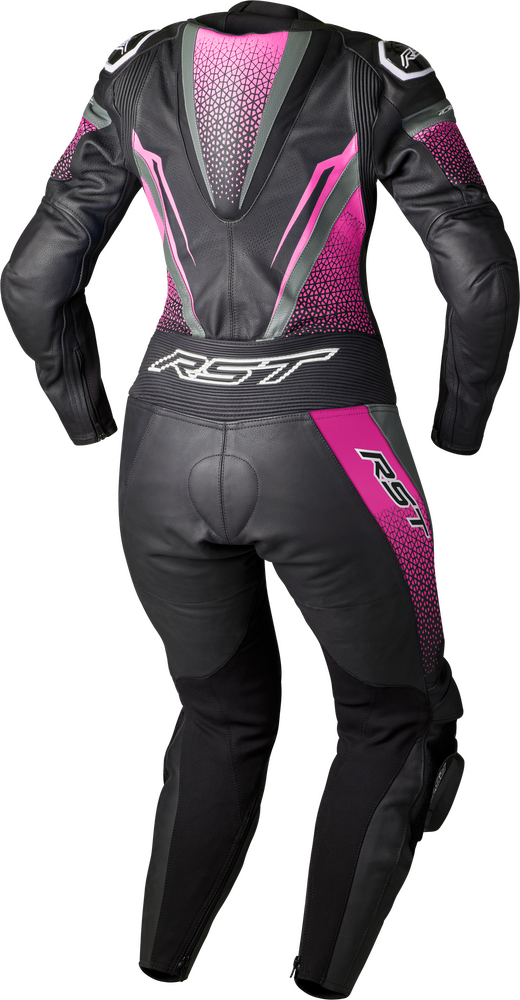 Rst 556-3706118 103643PNK-18 WOMENS TRACTECH EVO D3O SUIT BLACK/PINK LEATHER 2XL