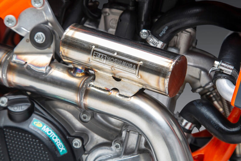 Yoshimura RS12 Series Exhaust System FS SS-AL-CF HUS - 264630S320 KTM 450 Factory Edition / SX-F 450 / XC-F 450 2022-2024
