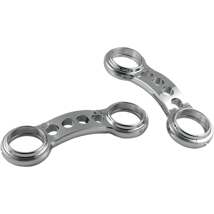 CUSTOM CYCLE ENGINEERING 0415-0004 TB 2649-1 WG Chrome Billet Aluminum Fork Truss Fork Brace - 49 mm - Chrome - '06-'08 FXDWG | '08-'17 FXDF