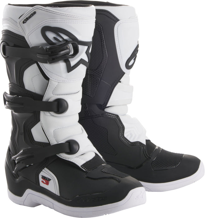 Alpinestars 482-42605 2014018-12-5 TECH 3S BOOTS BLACK/WHITE SZ 05