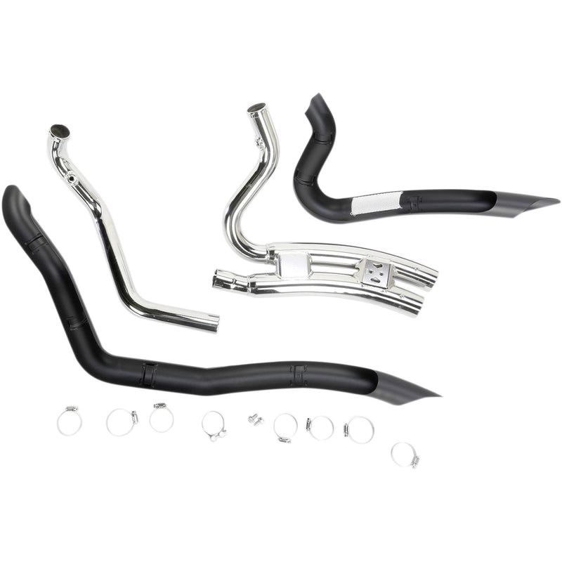 Cobra Short Swept 2-Into-2 Exhaust System - 6233B For Harley Sportster 2013-2022