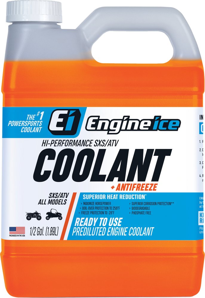 Engine Ice 83-0103 12556 1/2 GAL HI-PERFORMANCE SXS/ATV COOLANT + ANTIFREEZE 1/2 GAL