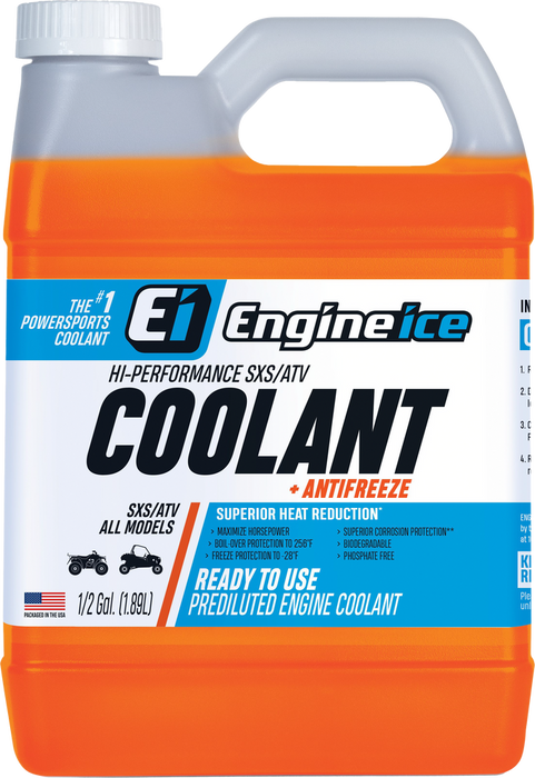 Engine Ice 83-0103 12556 1/2 GAL HI-PERFORMANCE SXS/ATV COOLANT + ANTIFREEZE 1/2 GAL
