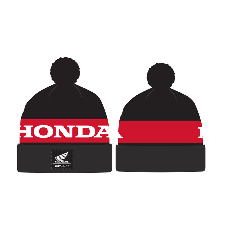 D'cor Visuals D-Cor Honda Beanie Stripe Black RED - 70-129-1