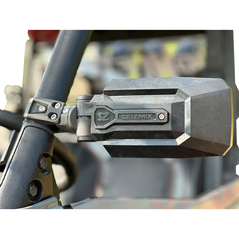 SEIZMIK 0640-1730 56-90094KIT Trailrider Side View Mirror Kit for Roll Cages Mirrors - Trailrider - Side View - Rectangle - Black - 1.875"/2" ROPS - Pair