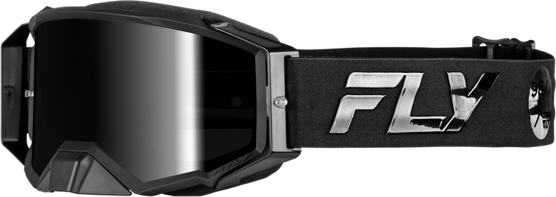 Fly Racing 37-5192 37-5192 ZONE PRO GOGGLE BLACK/BLACK W/ BLACK MIRROR/SMOKE LENS